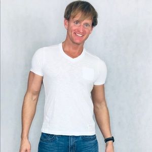 Express Men, White, Tee shirt, Size Extra Small